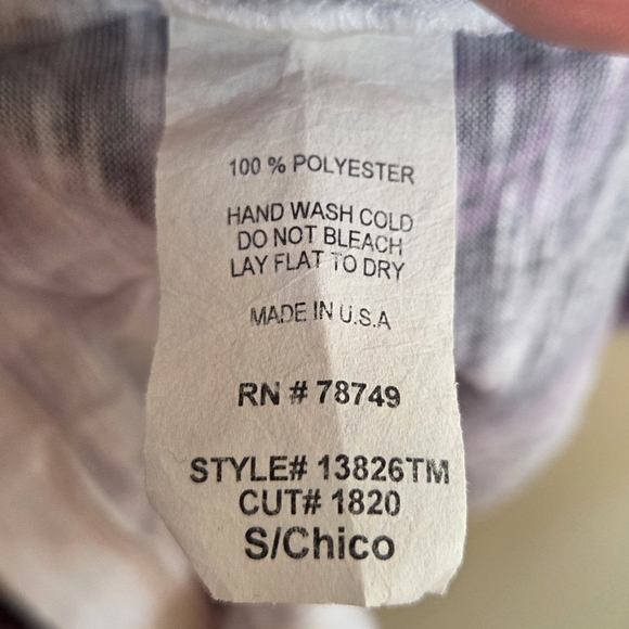 Y2K Wet Seal | Purple White Grunge Style Long Sleeve Tee Embellished Size Small - Picture 5 of 6